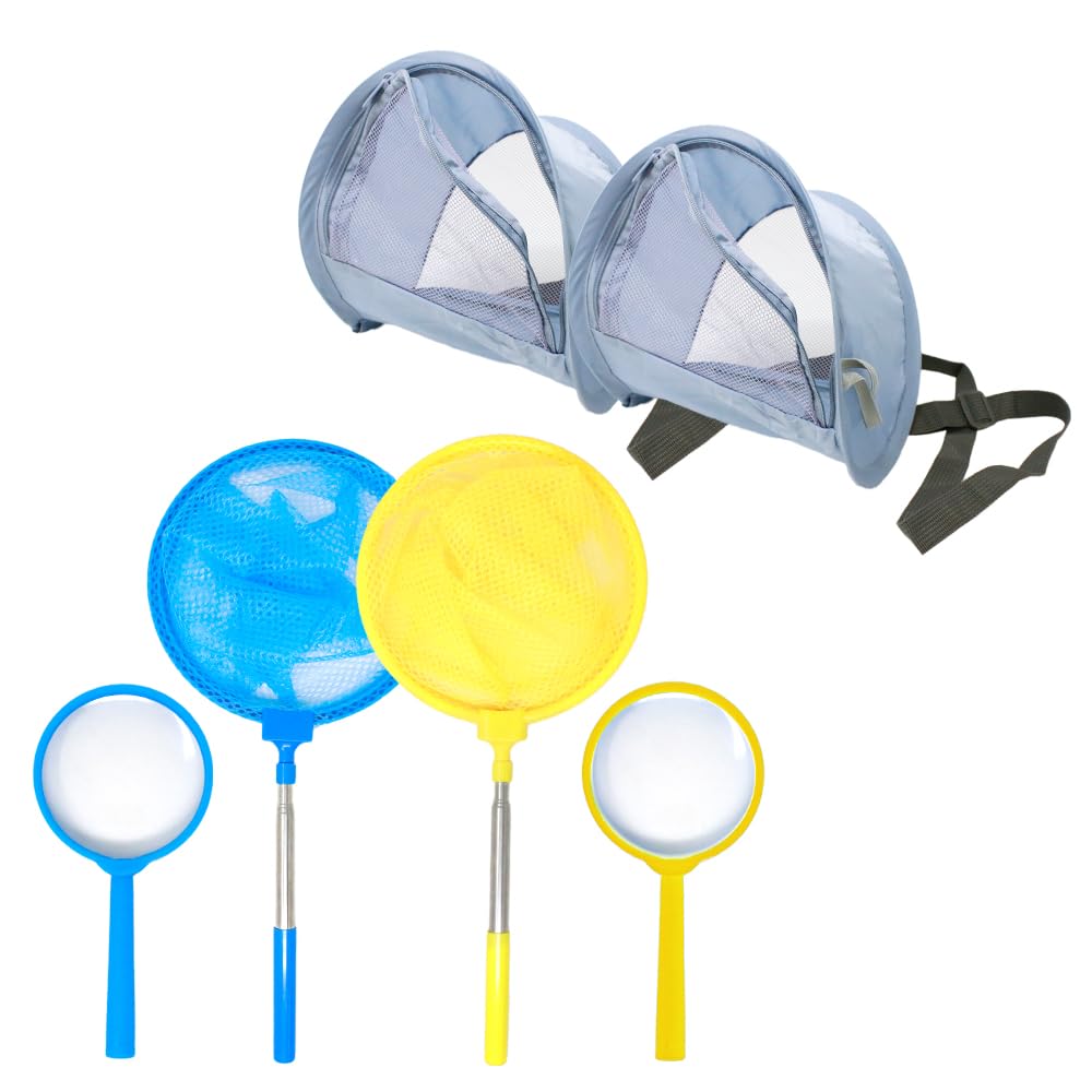 

mitas Insect Net Set with Magnifying inches Lightweight and for Collecting and Mountain River Outdoor Extendable Catching Rhinoceros Stag Beetles