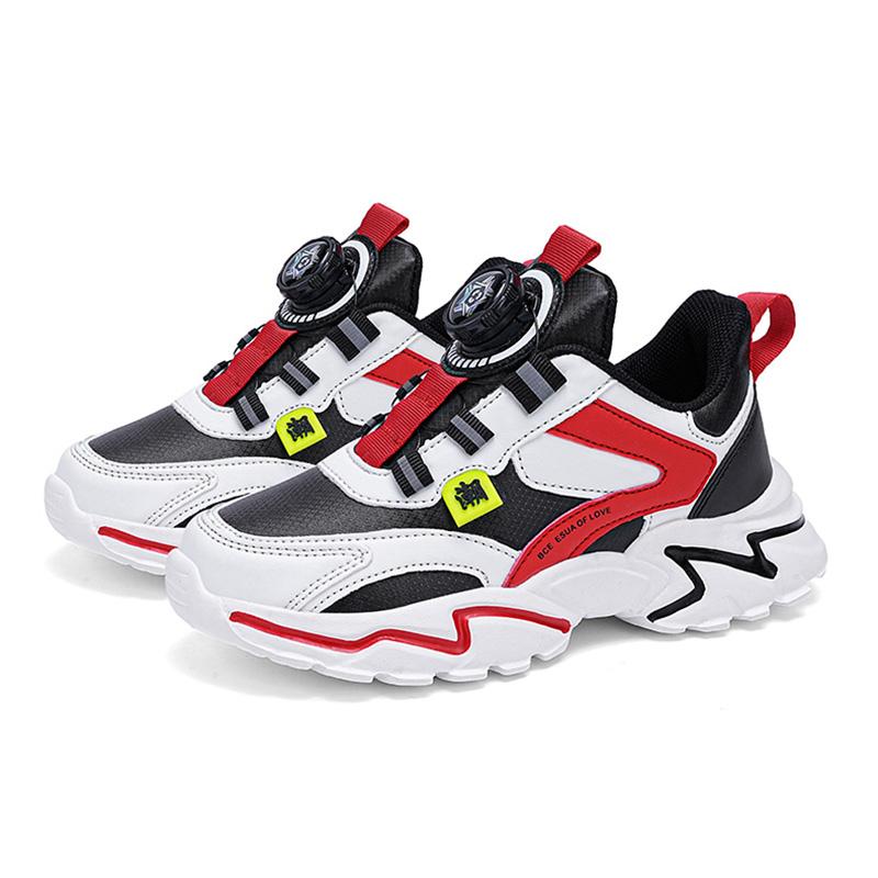 

Спортивные детские кожаные кроссовки для мальчиков 5–16 лет, легкая детская повседневная обувь для бега и ходьбы, нескользящие кроссовки 34