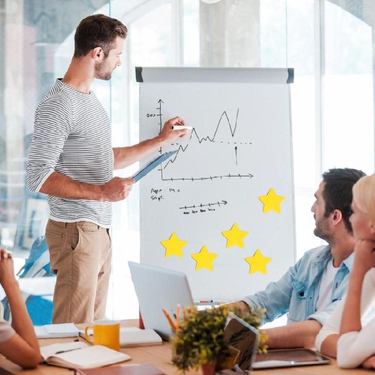 Přenosné magnetické stírače tabule 15 kusů Sada Hvězdný vzor Čisticí prostředky z plsti Pro učitele a studenty Školní tabule