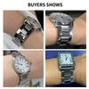 For Cartier Tank Solo Ronde Series Steel Watch Strap Watchchain W5200014 Men's and Women's Flat Interface Watch Band 16-23mm