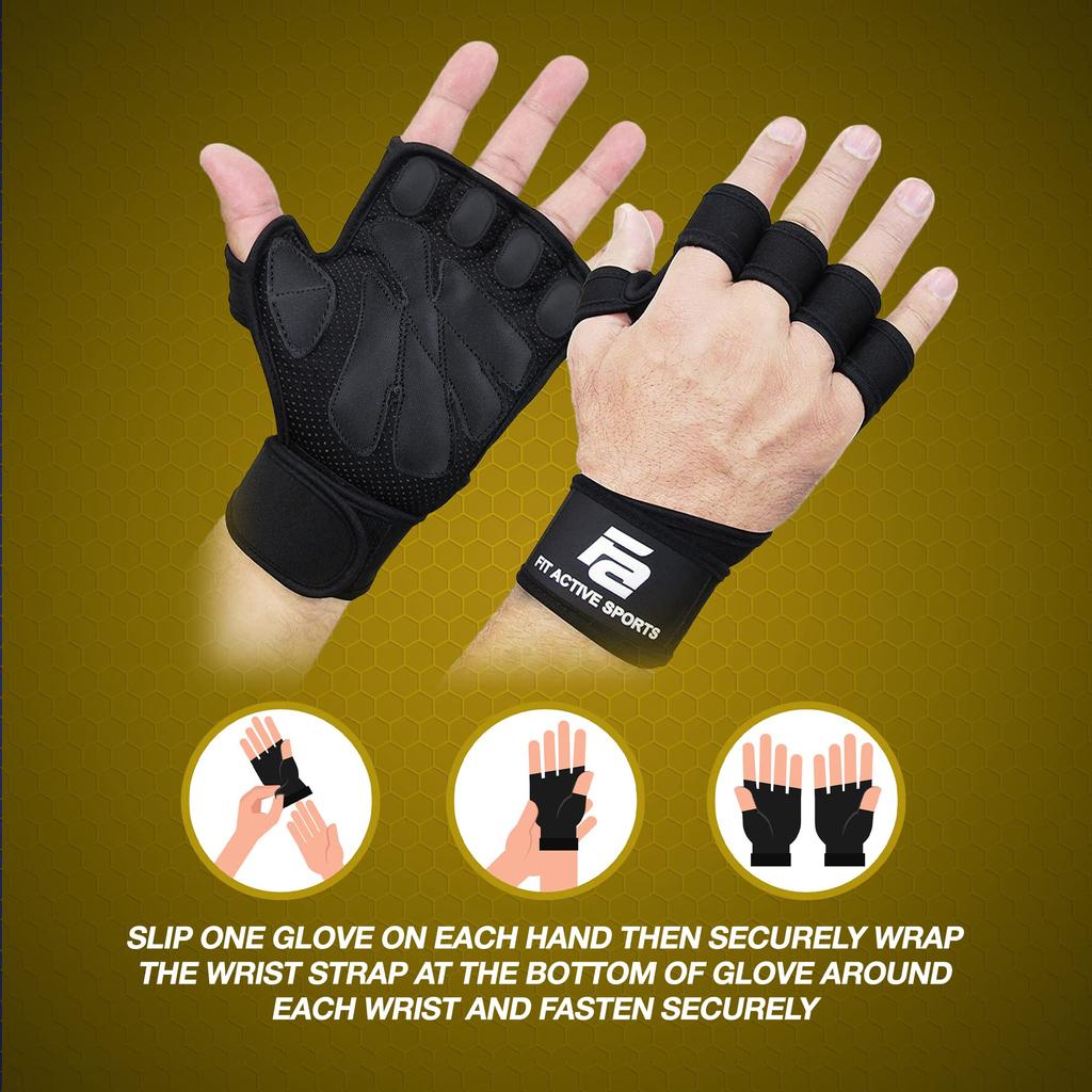 Breathable Weightlifting Gloves with Wrist Strap for Full Palm Protection and Extra Perfect for Cross and Size Built-in Grip, Pull-Ups, Training,