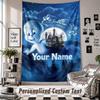 Custom Tapestry Wall Hanging, Casper the Friendly Ghost Personalized Name Text Home Wall Decor