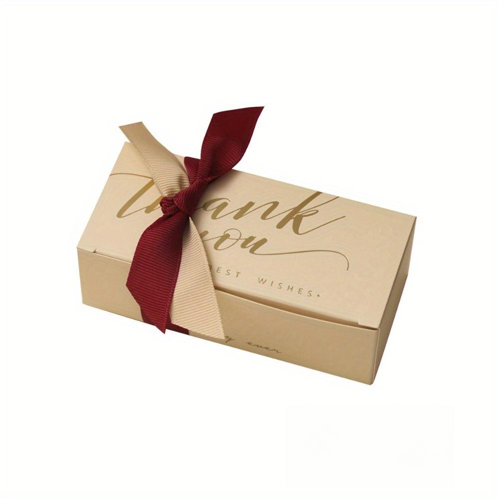 30pcs Wedding Party Favor Boxes Gift Box Treat Boxes with Ribbon Kraft Paper Thank You Box Gift Boxes for Wedding Bridal Shower Birthday Festivals