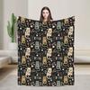 Retro Vintage Art Cute Cats  Super Soft Blanket  Child Plush Throw Blanket Pattern Living Room Flannel Bedspread Sofa Bed Cover