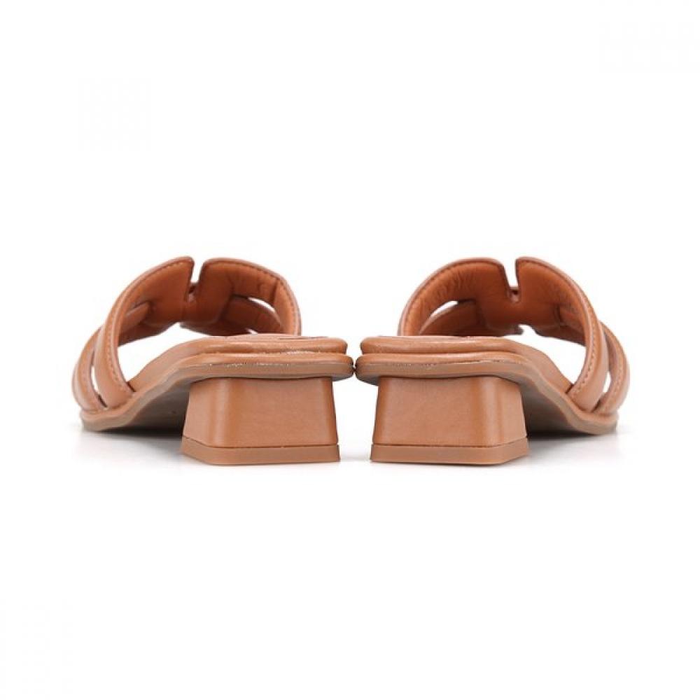 BARBARA Leather Padding Cushion Slide Mule 3cm 2 Colors Blj340