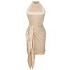 Kvinnor Casual Party Club Pencil Dress Ärmlös Sommar Sexig Klänning Spets Satin Slim Grön Grimma Korta Klänningar Elegant 25315