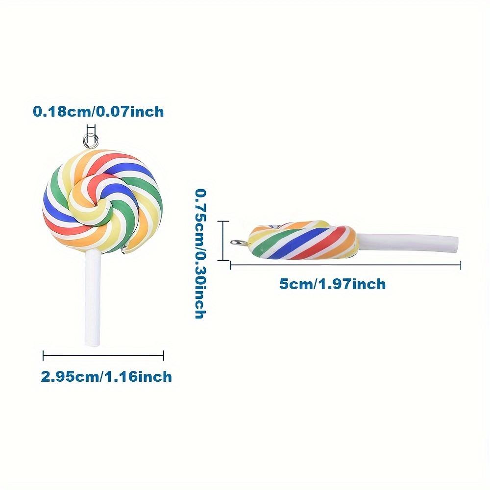 5/10/20pcs Colorful Candy Pendant Polymer Clay Candy Candy Pendant Mobile Strap Key Bag Decoration DIY Jewelry Making