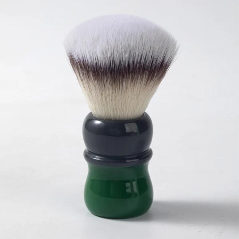 YAQI Mocha(Matcha) Hi-Res Knot Synthetic Hair Mens Wet Shaving Brush For Male Travel Portable Ideal Choice Shaving Brush