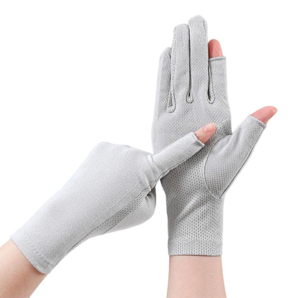 Fashion Summer Sunscreen Gloves UV Protection Breathable Anti-UV Mittens Anti-slip Elastic Sun Protection Gloves Women Girls