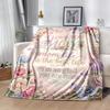 Mother's Day Greeting Flannel Blanket-Soft and Suitable for Sofas,Beds,Offices,Travel,All Seasons,Great Gift for Holidays and Birthdays.