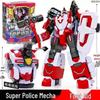 Mini Force 7 Super Agent King Power Patrol Transforming Robot Toy Model