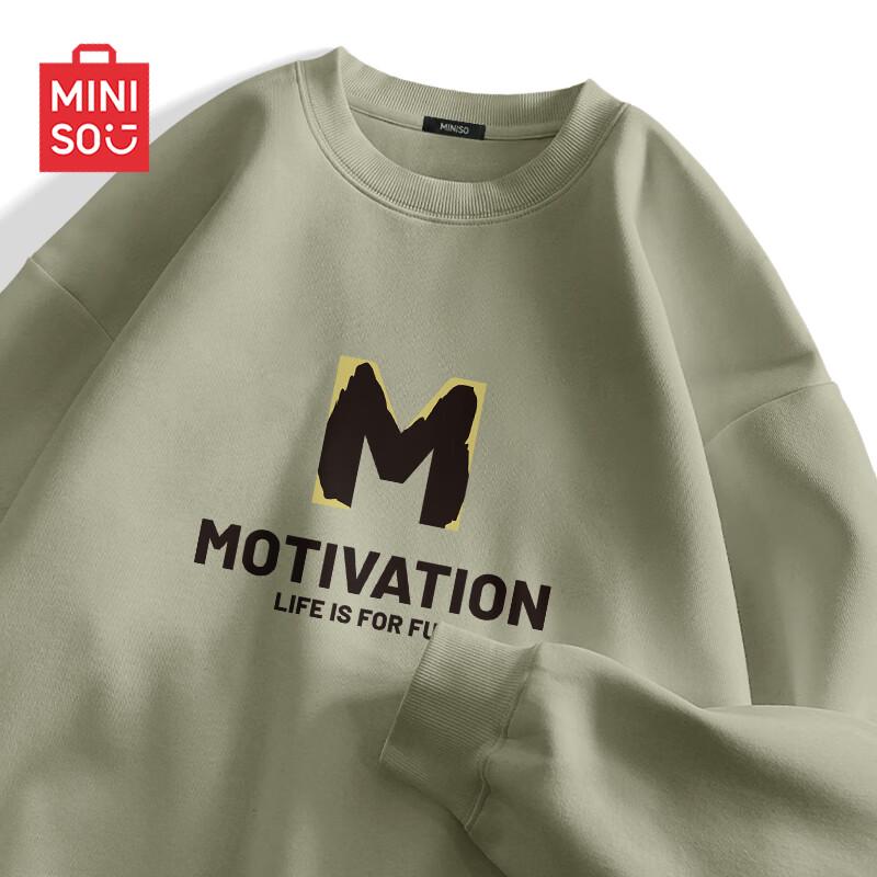 

MINISO Men s American Style Round Neck Loose Fit Sweatshirt 5XL