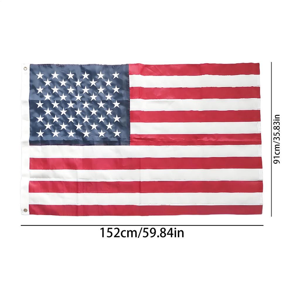 Classroom Flags National Polyester Flag Embroidered Stars Fade Resistant Brass Grommets Decorations For Christmas Holiday Garden
