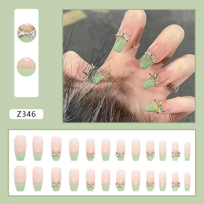 Wear Nail Diamond Small Fresh Three-dimensional Pattern Love Bow Nail Patch Nail Wear Nail Product