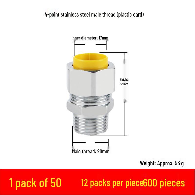 3-Piece Stainless Steel Gas Pipe Nut Set with No-Knock Wave for Natural Gas Conversion, 3/8"", 3/4"", 1"" Quick Connectors