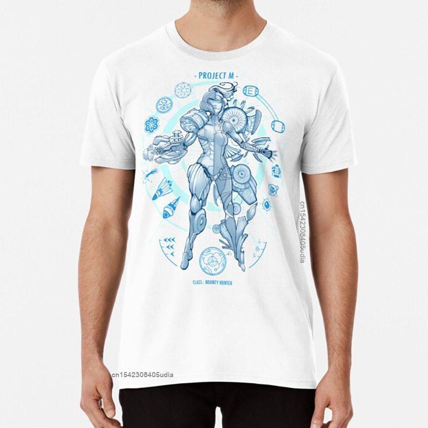 Project Print Edition T Shirt for Men Gaming Samus Aran Geekchic Geek Nerd Retro Harajuku Streetwear