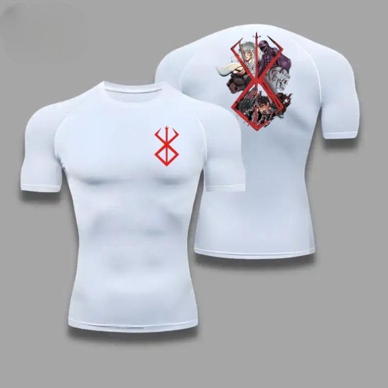 Guts Griffith Graphic Compression Shirts Men Gym Workout Running Tshirt Summer Athletic Quick Tees Tops Short Sleeve Rash Guard