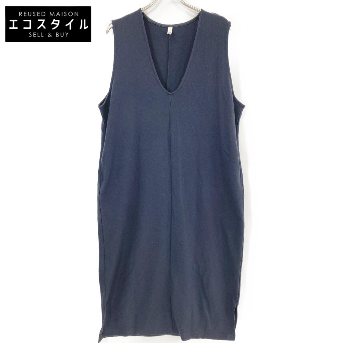 

UNIVERSAL TISSU Navy wool sleeveless one-piece dress Not written NavyUsed