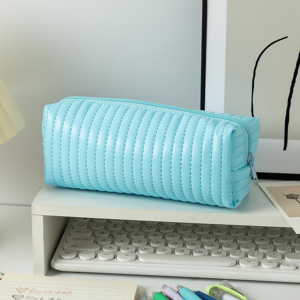Organizer Notebook Leather Pencil Case With Spacious Storage For School And Work