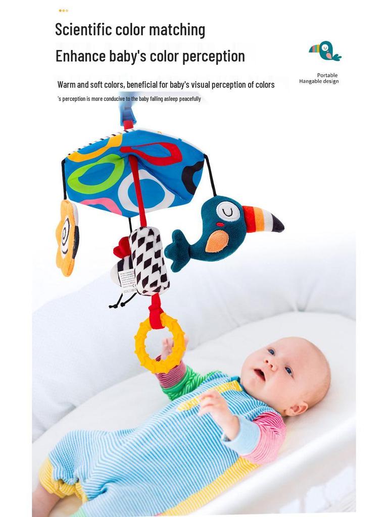 Happy Monkey Stroller Hanging Wind Chime - Baby Bed Bell & Soothing Rattle Toy