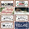 Christmas Vintage Metal Sign Welcome Tin Sign Vintage Door Decor Man Cave Plaque Home Decor Bar Sign Friend/Family Gift