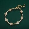High-End Christmas Snowflake Jewelry Set: Full Diamond Necklace & Clavicle Chain with Niche Design Bracelet for Women