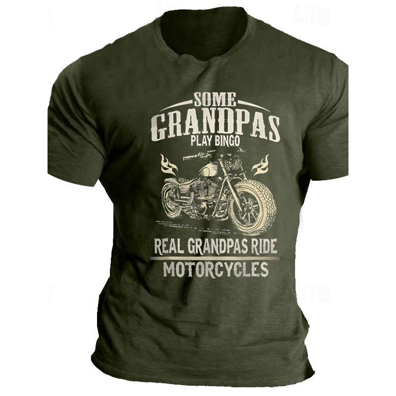 Men's Vintage Isle of Man Tt Motorcycle 3D Printed T-Shirt Personality Street Men's T-Shirt Fitness Oversized T-Shirt
