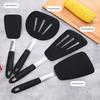 1PCS Frying Shovel Leaking Shovel Cooking Utensils Stainless Steel Silicone Kitchenware Fried Fish Steak Spatula Cooking Tool