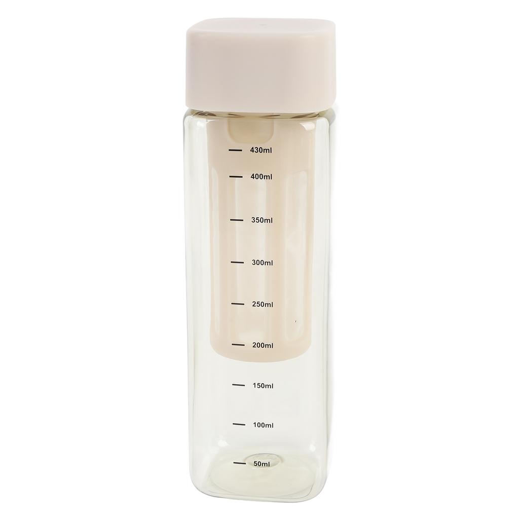 Portable Cold Brew Bottle Creamy White Transparent Easy To Clean Iced Coffee Maker Bottle for Home