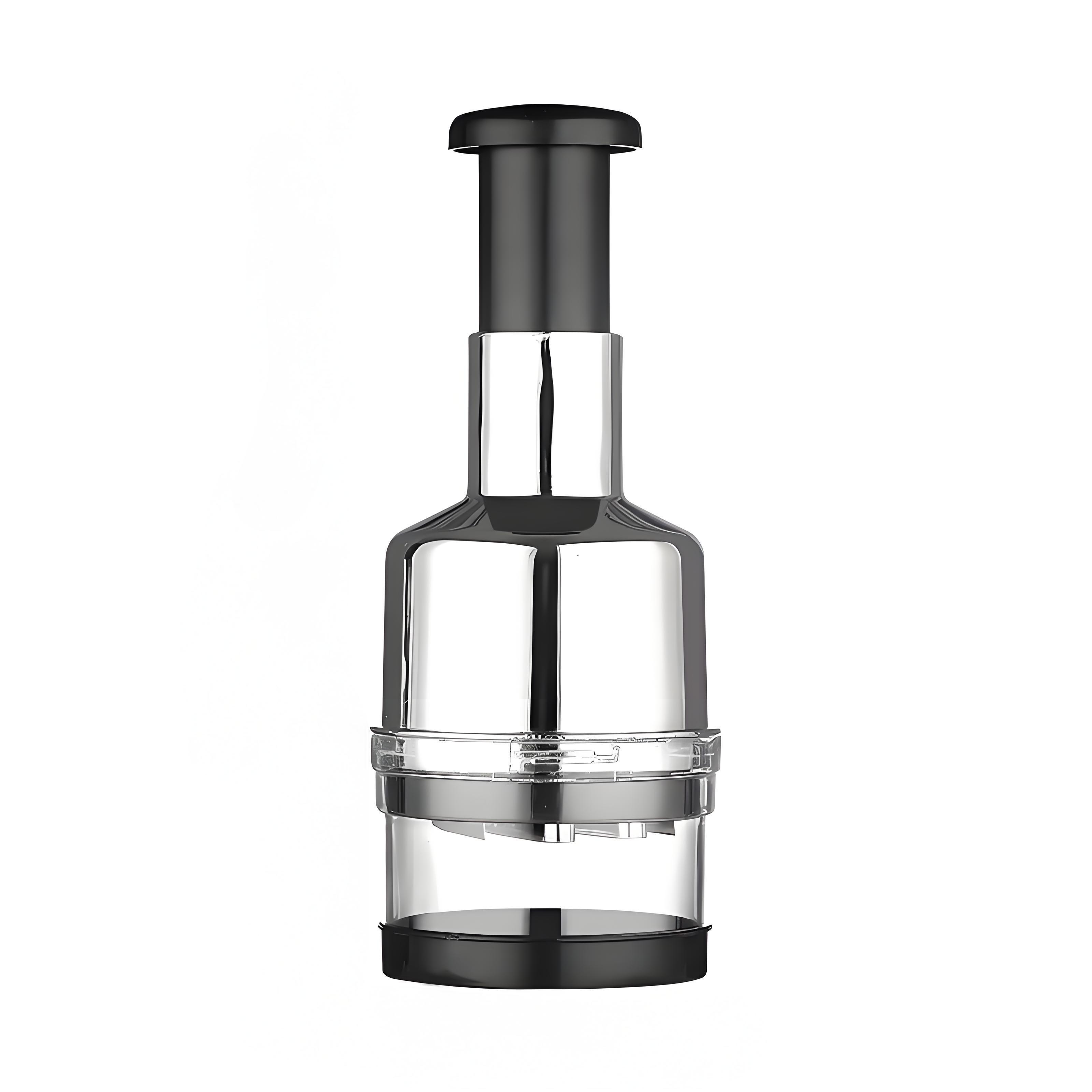 

5-в-1 Измельчитель продуктов из нержавеющей стали - Легкий измельчитель лука и чеснока, Ручная овощерезка с быстрой фиксацией для приготовления пищи чёрный