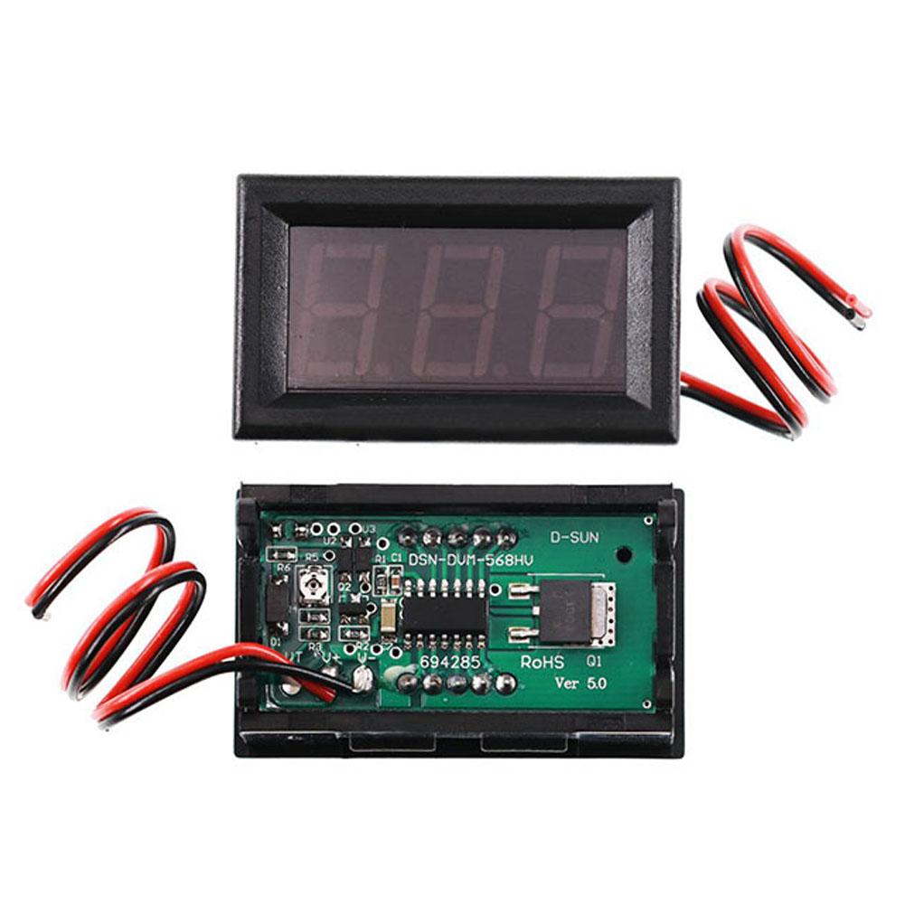 Voltmètre numérique double à affichage LED, tableau de tension CC à 2 lignes