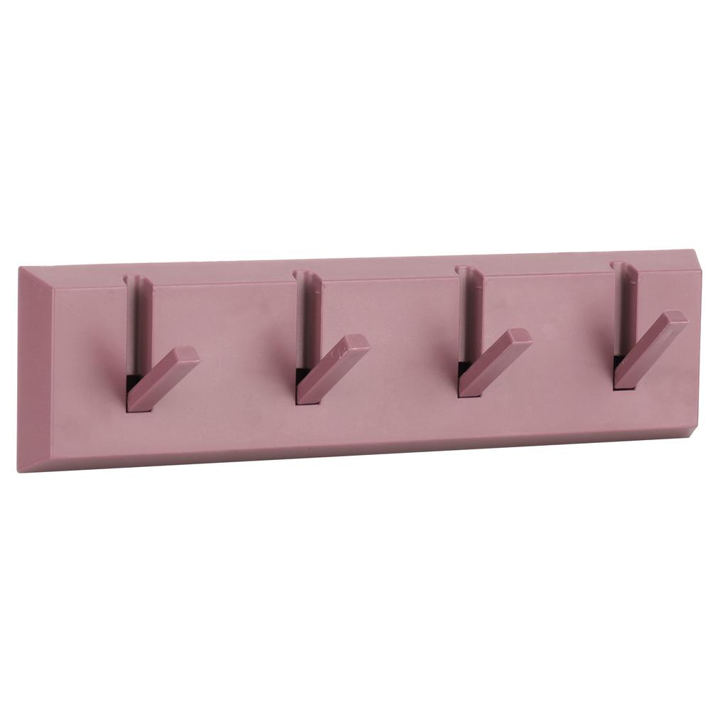 Wall Row Hook Punch Free Coat Key Holder Door Hat Hanger for Bathroom Wall Door Decor(Dark Salmon )