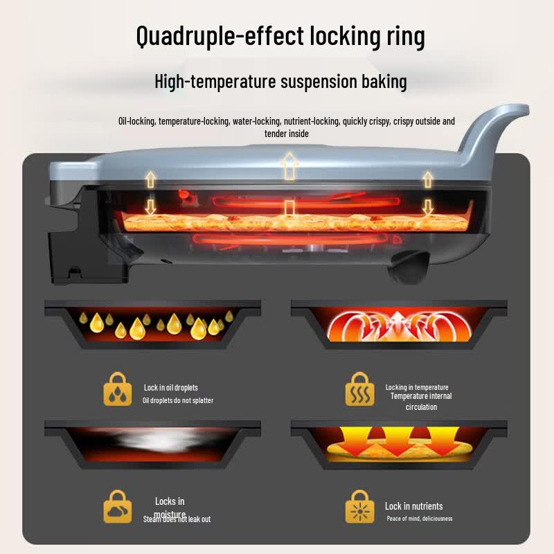 Liven Double-Sided Electric Griddle for Home Use CN plug (adapter included)