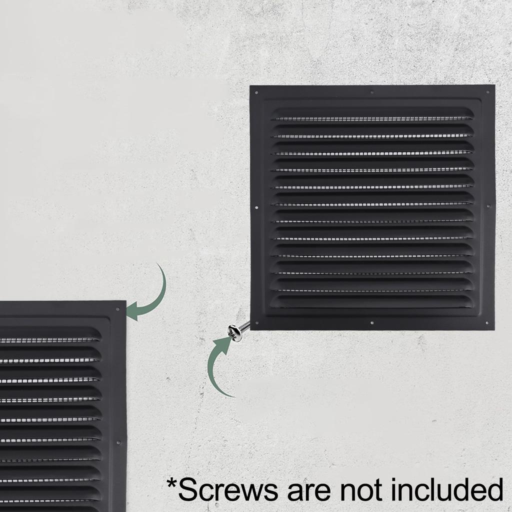 Exterior Wall Grille Cover Metal Louver Vent Cover Square Vent