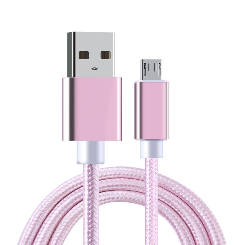 Braided Charging Cable: Compatible with Android, Apple Type-C, Huawei Fast Charging, and V8 USB.