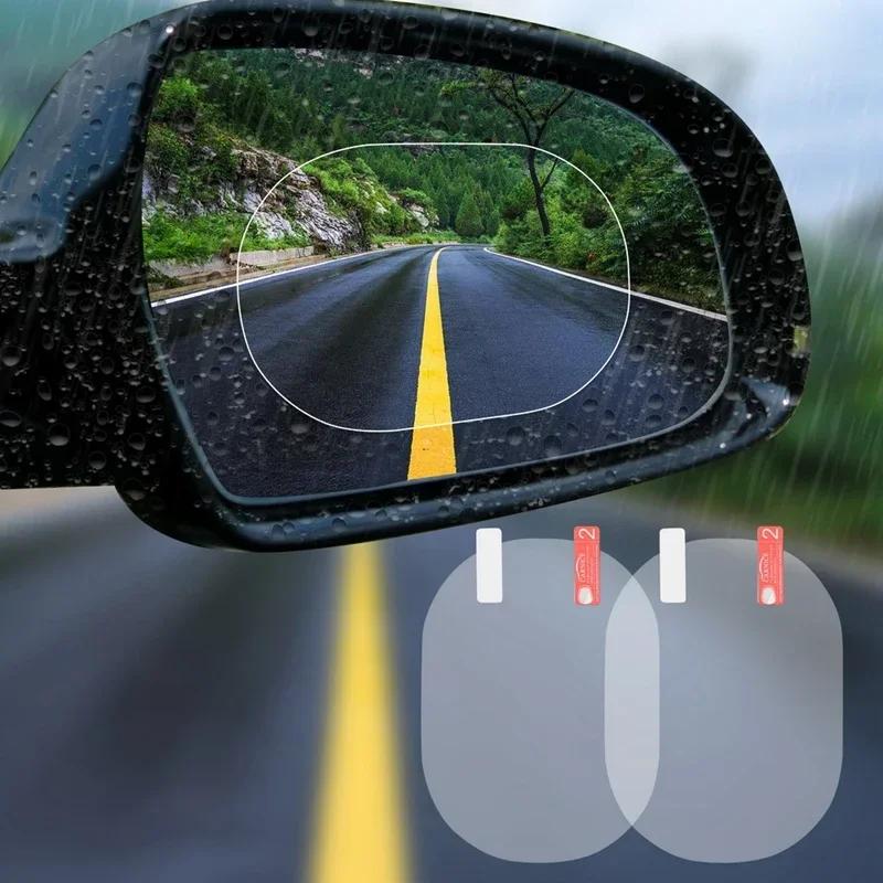 2pcs /set Car Rearview Mirror Sticker Round Rainproof Anti-fog Waterproof Nano Film Stickers Safety Driving Auto Accessory
