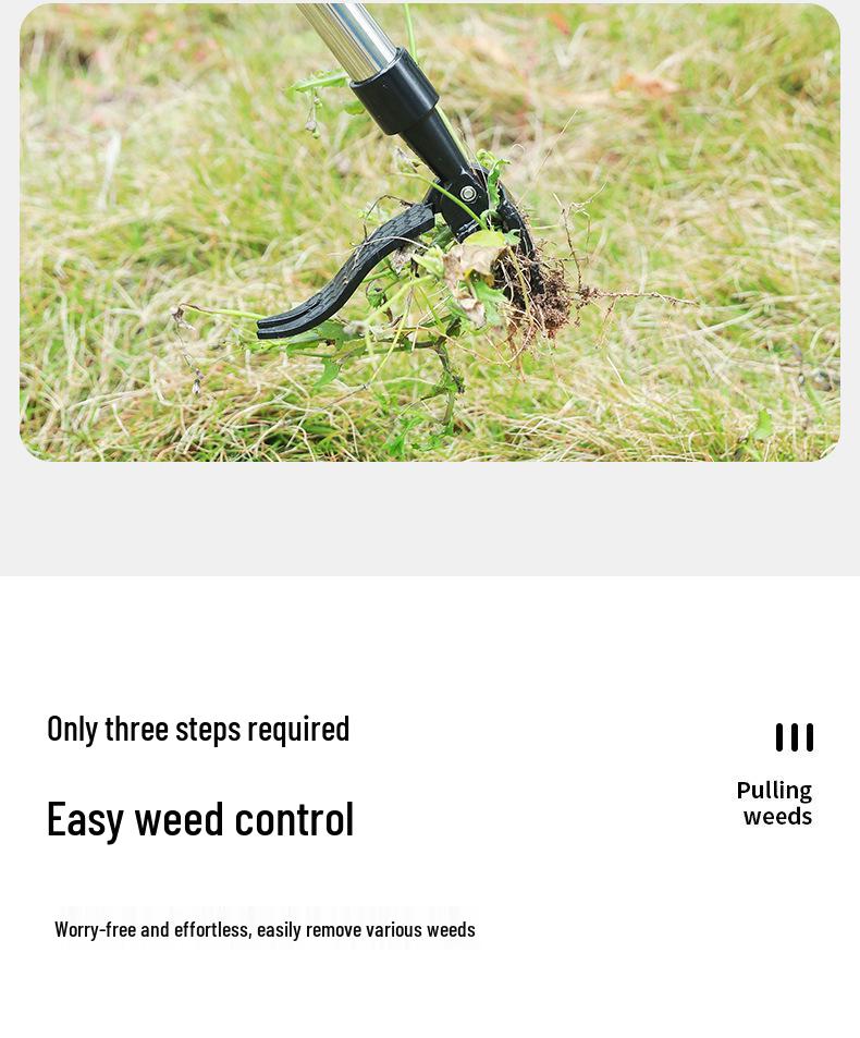 Long-Handle Foot-Operated Weeding Shovel & Hook