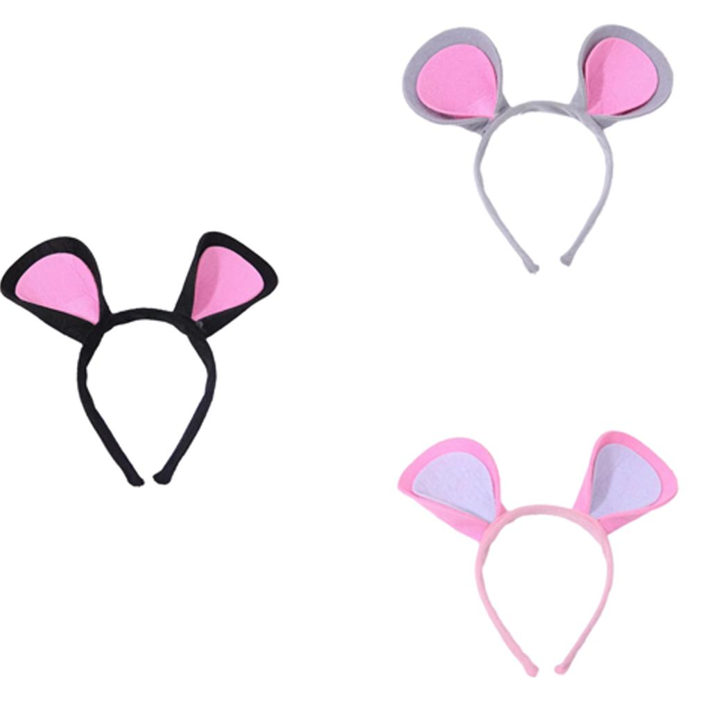 Mouse Ears Hairband Photo Props Kids Hair Hoop Headband Party Headpiece Fun Stage Headbands for Music Festival