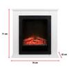 Cheminée Décorative - Classic Fire - Lugano - 1800W - Blanc - Foyer Électrique LED