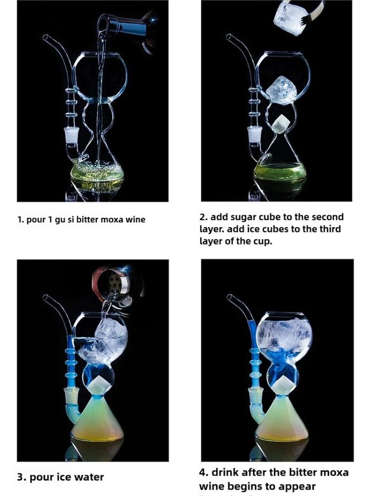 Unique Glass Cup For Cocktail Absinthe Milk Hookah Creative Multi Use Bar Drinkware Home Bar Gift For Beverage Enthusiasts New