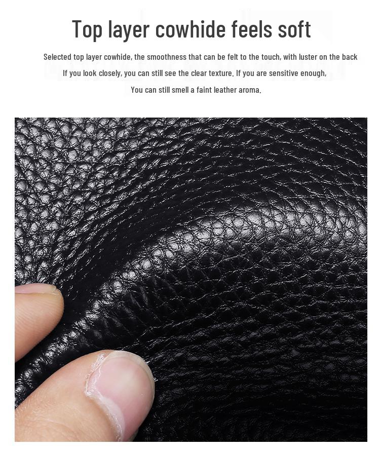 Genuine Leather Bi-Fold Wallet & Multifunctional Driver's License Holder with ID Slots & Card Sleeves