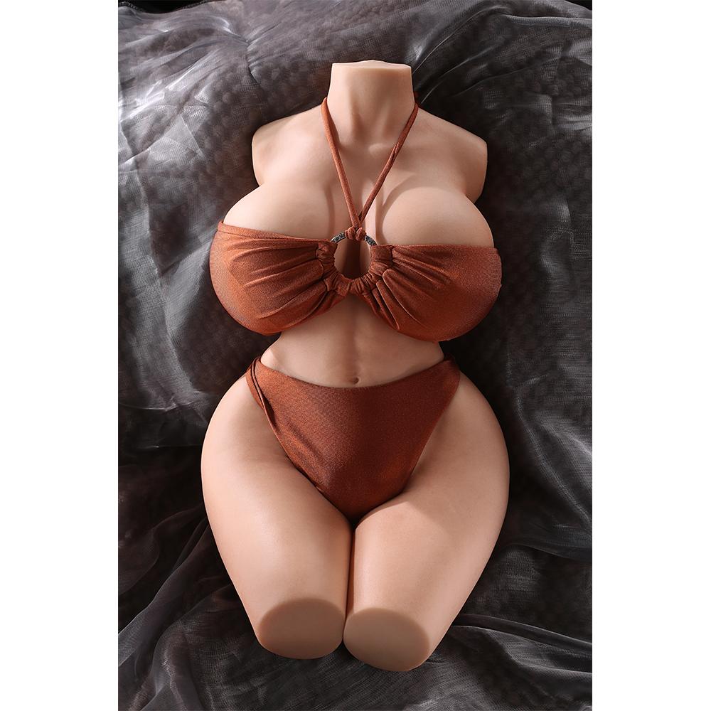 11KG 100% Silicone&Lifelike Realistic Sex Doll with Ultra-Soft Skin & Flexible Sex Torso, Fat Butt & Dual-Entry Holes for Vaginal & Anal