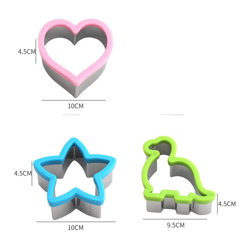Stainless Steel Sandwich Cutter Reusable Cute Pattern Molds for Bread Cookie Fruit Cutting Home Baking Use