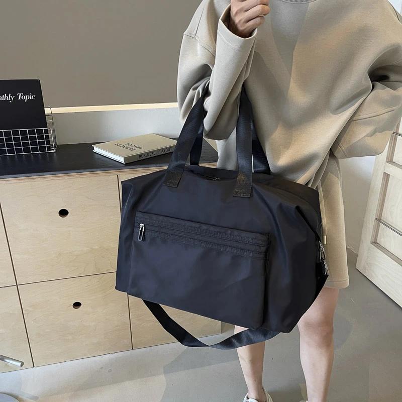 Všestranná ležérní taška přes rameno, měkká, velkokapacitní, cestovní, monochromatická, Oxford Zip, vysoce kvalitní