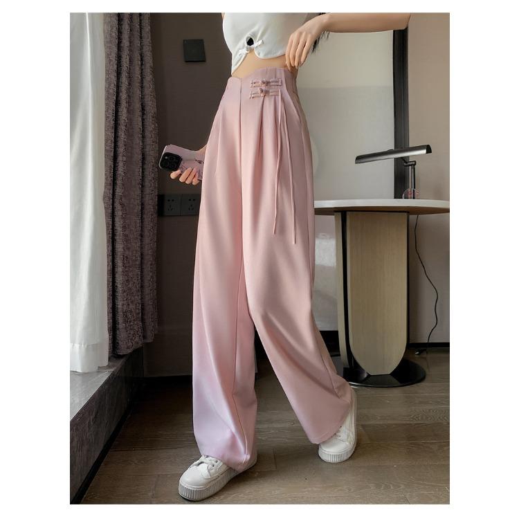 Pantalones anchos de lino elegantes y cómodos para mujer, de cintura alta y perfectos para el verano