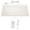 Keyboard Mouse Combo Comfortable Ergonomics Power Saving 78 Keys Round Keycap 4 Mouse Buttons Wired Computer Supplies