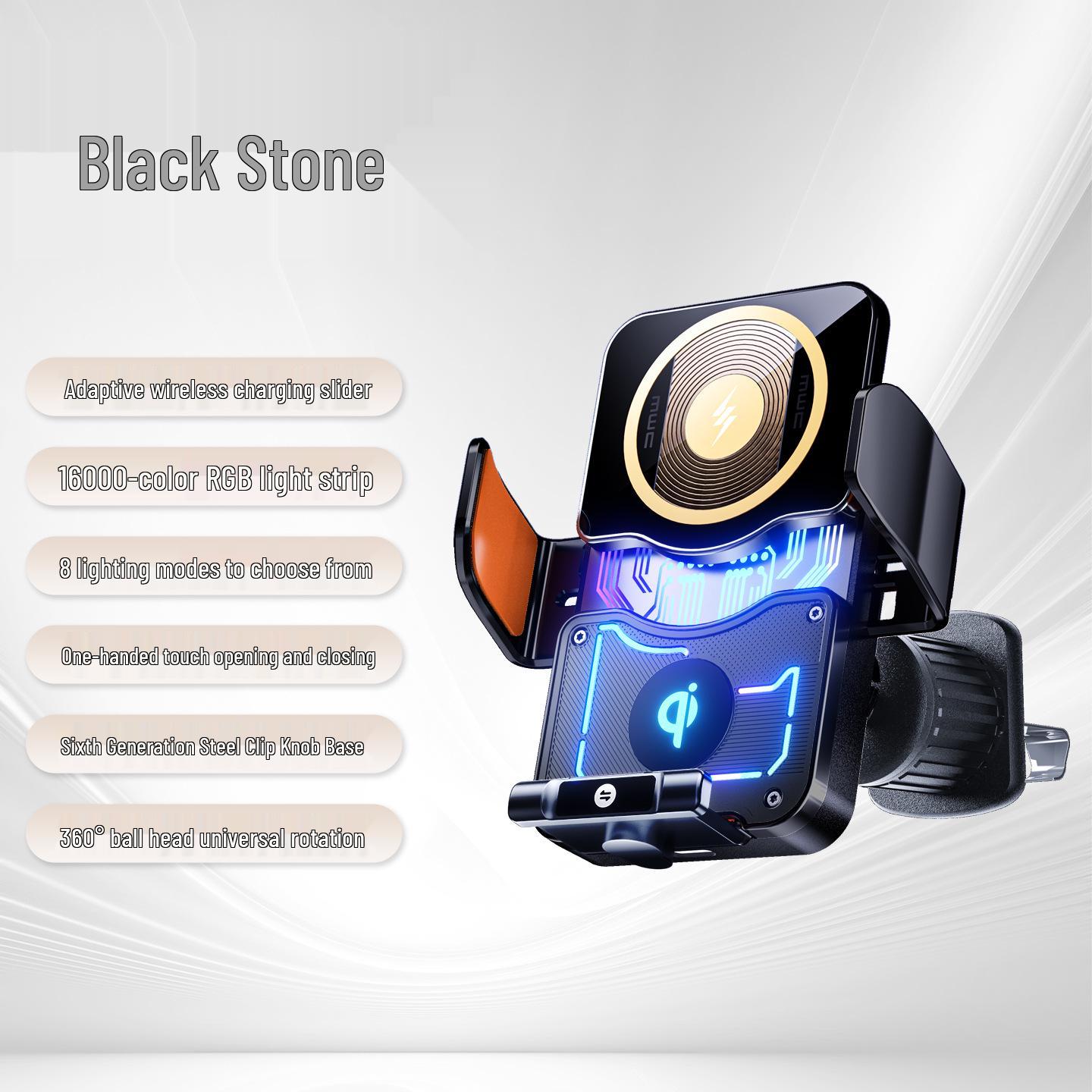 

Universal Car Wireless Charger & Rotating Phone Holder with Infrared Sensor and 90° Fast Charging