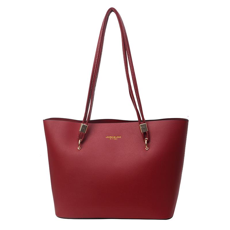 Simple Tote Large Capacity Bag Women's New Bag Bag Fashion Underarm Bag Versatile Shoulder Commuter Bag Bride