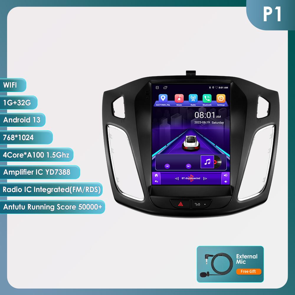 

Ossuret для Ford Focus MK3 2012-2018 в стиле Tesla Carplay Android Авто Радио Мультимедийный Видеоплеер Навигация GPS Авто Стерео Интеллектуальный Экран P1 4Core 1G 32G