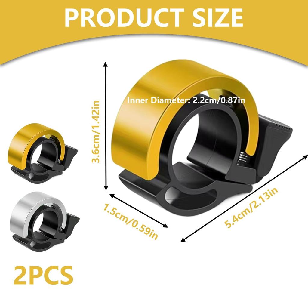 Bicycle Bell, Lightweight, Pipe Diameter 22mm, 1 piece, Aluminum Alloy,